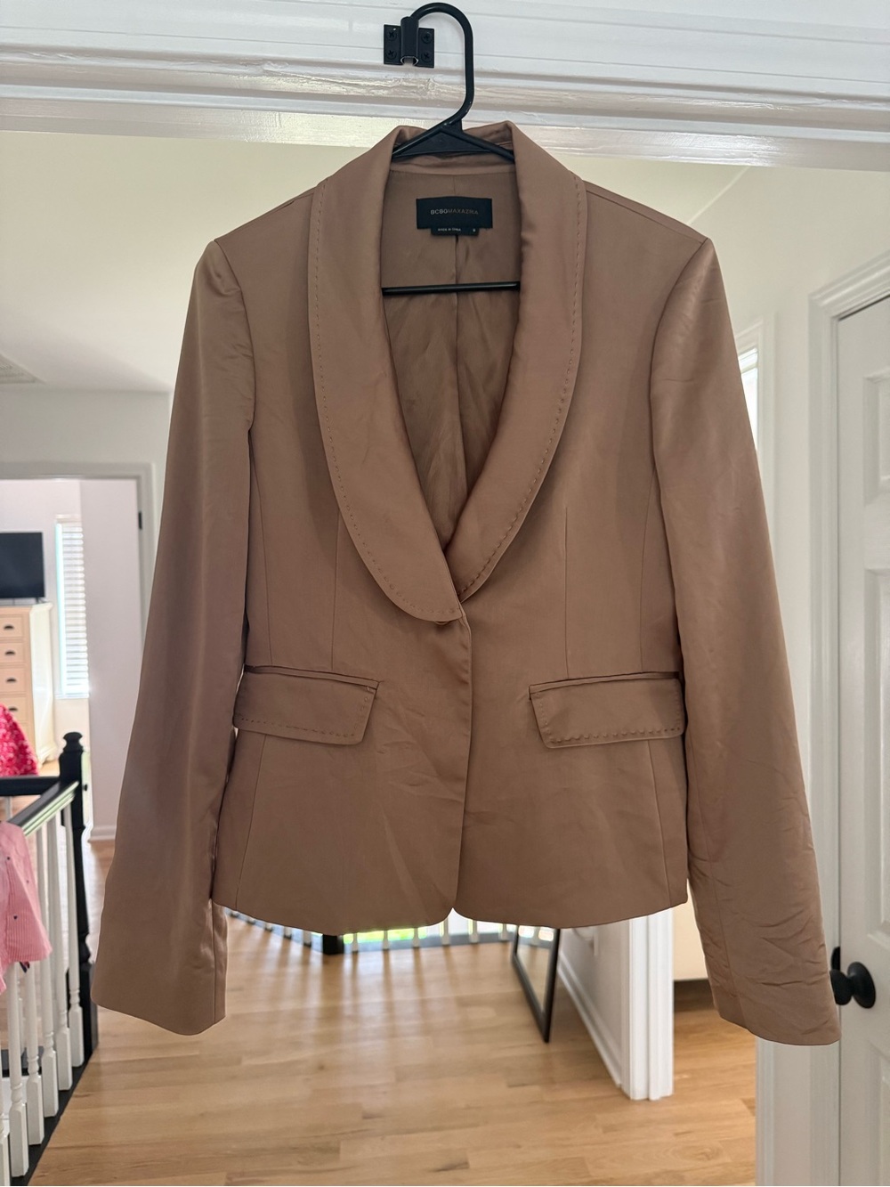 BCBGMaxAzria Tan Shawl Collar Blazer